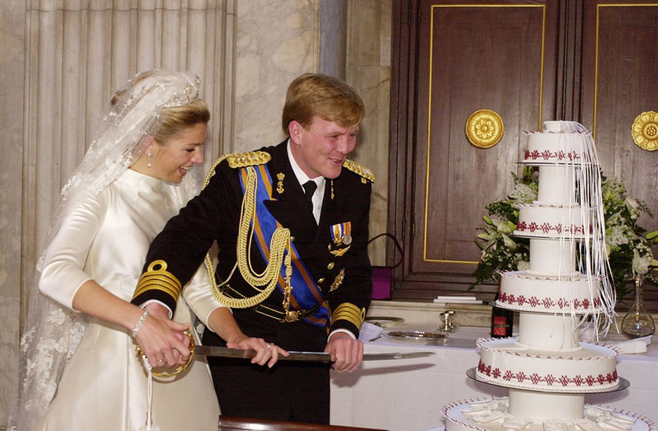 Detailed wedding cake for Willem-Alexander and Maxima